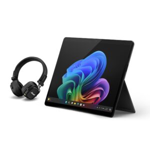 Microsoft NEW Surface Pro (11th Edition) - Windows 11 Home Copilot + PC - 13.8” OLED - Snapdragon X Elite (12 Core) 16GB RAM 1TB SSD - Black Marshall Major IV Wireless Headset