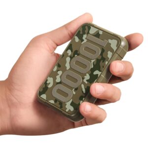 Ambrane 10000mAh Rugged, Slim & Compact Powerbank, 22.5W Fast Charging, (Force 10k, Dark Green)